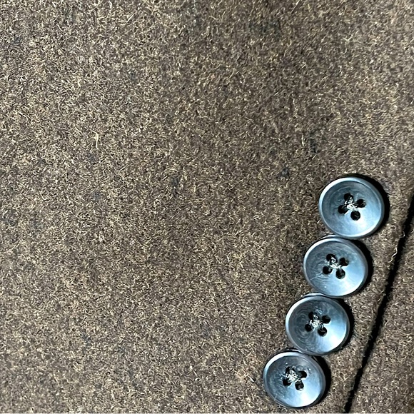 OSCAR DE LA RENTA Men’s Cashmere Wool Blend Blazer Size 39R Brown Designer - Picture 4 of 8